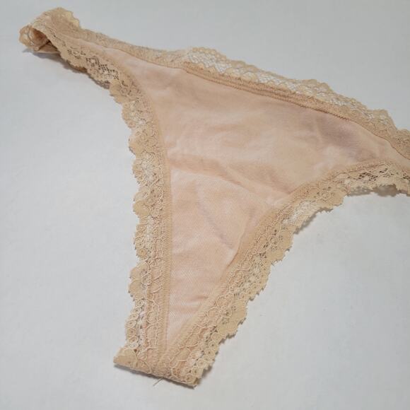 Jenni Women's Lace-Trim Thong Underwear Panties Chai NWT Size Large - Picture 4 of 5
